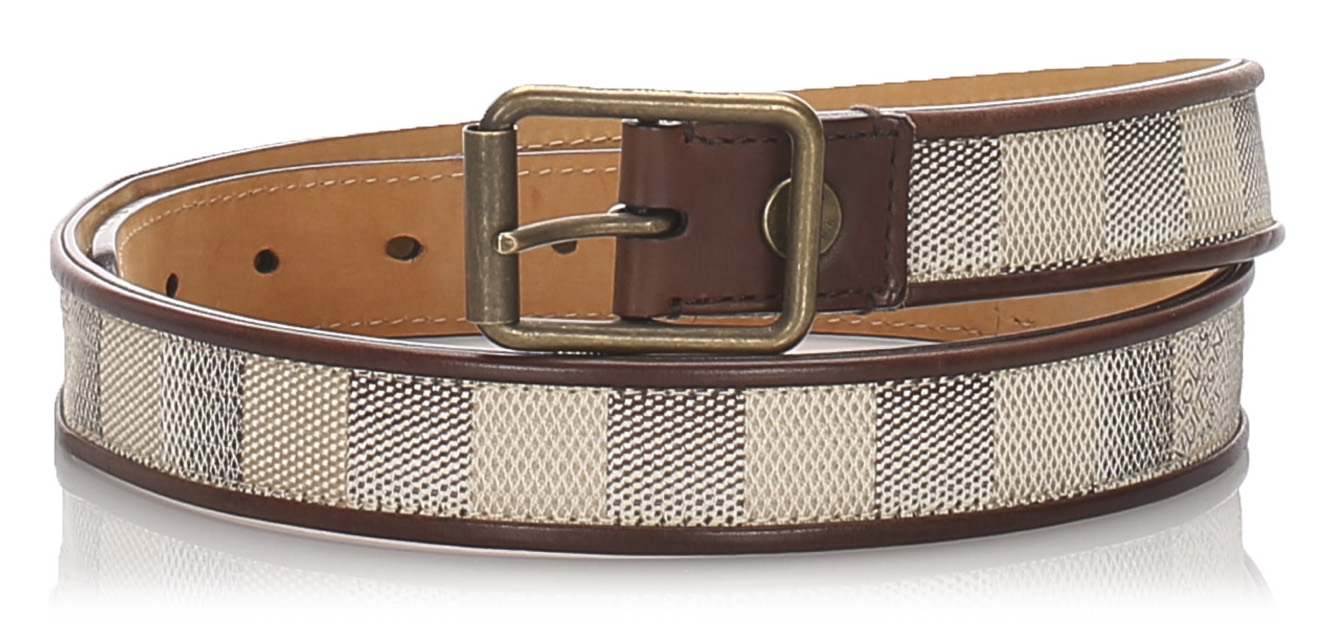 Louis Vuitton Vintage - Damier Graphie Initiales Belt - Black Gray -  Leather Belt - Luxury High Quality - Avvenice