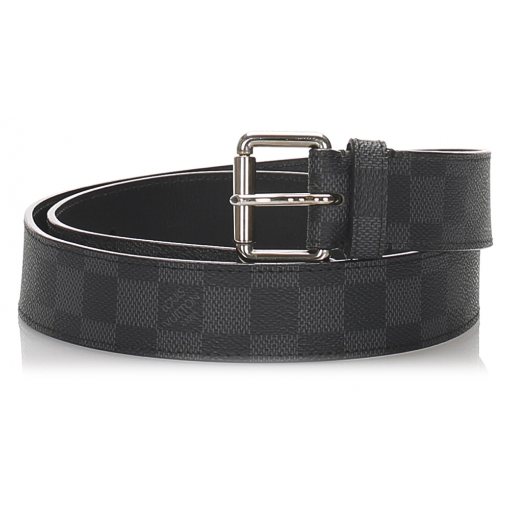 Cintura di Louis Vuitton in pelle nera – Fancy Lux