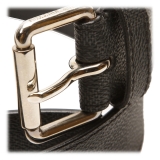 Louis Vuitton Vintage - Damier Graphite City Belt - Black Blue - Leather Belt - Luxury High Quality