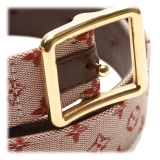 Louis Vuitton Vintage - Monogram Mini Lin Belt - Red Brown Beige - Leather Belt - Luxury High Quality