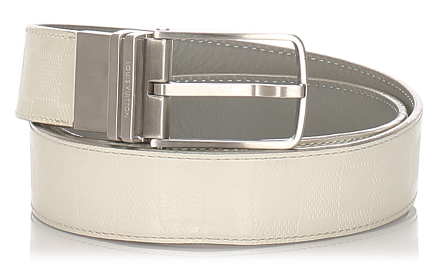 Louis Vuitton Vintage - Damier Infini Belt - White Silver - Leather Belt -  Luxury High Quality - Avvenice