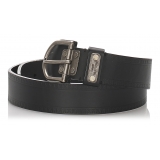Louis Vuitton Vintage - Leather Belt - Nero Argento - Cintura in Pelle - Alta Qualità Luxury