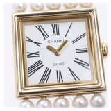 Chanel Vintage - Mademoiselle Pearl Watch - White Pearl & Yellow Gold - Pearl Watch Chanel - High quality Luxury