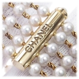 Chanel Vintage - Mademoiselle Pearl Watch - Perle Bianche e Oro Giallo - Orologio di Perle Chanel - Alta Qualità Luxury