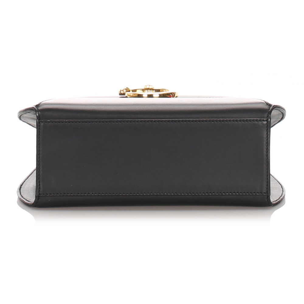 Cartier Vintage - Panthere Leather Handbag - Black - Cartier Handbag in ...