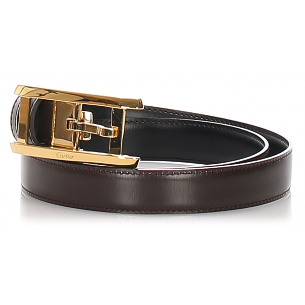 Cartier Vintage - Leather Buckle Belt 