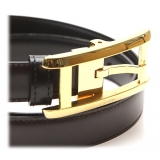 Cartier Vintage - Leather Buckle Belt - Black - Cartier Belt in Leather - Luxury High Quality