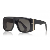 Tom Ford - Gino Sunglasses - Occhiali da Sole Quadrati in Acetato - FT0733 - Nero - Tom Ford Eyewear