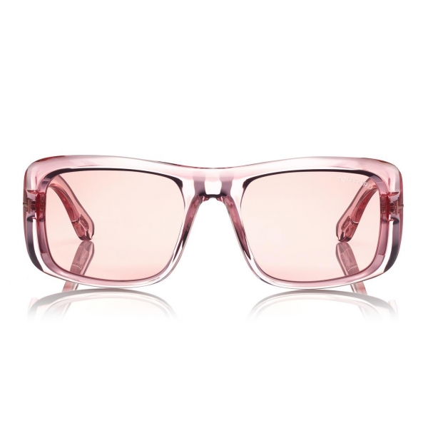 Tom Ford - Aristotele Sunglasses - Occhiali da Sole Quadrati in Acetato - FT0731 - Rosa - Tom Ford Eyewear