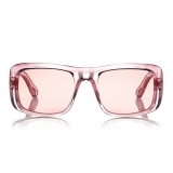 Tom Ford - Aristotele Sunglasses - Occhiali da Sole Quadrati in Acetato - FT0731 - Rosa - Tom Ford Eyewear