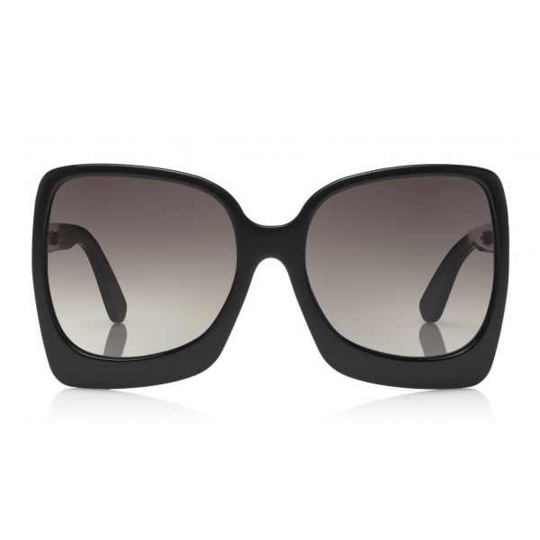 Tom Ford - Emmanuella Sunglasses - Occhiali da Sole a Farfalla in Acetato - FT0618 - Nero - Tom Ford Eyewear