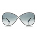 Tom Ford - Miranda Sunglasses - Occhiali da Sole Quadrati Oversize in Acetato - FT0130 - Argento - Tom Ford Eyewear