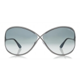 Tom Ford - Miranda Sunglasses - Occhiali da Sole Quadrati Oversize in Acetato - FT0130 - Argento - Tom Ford Eyewear