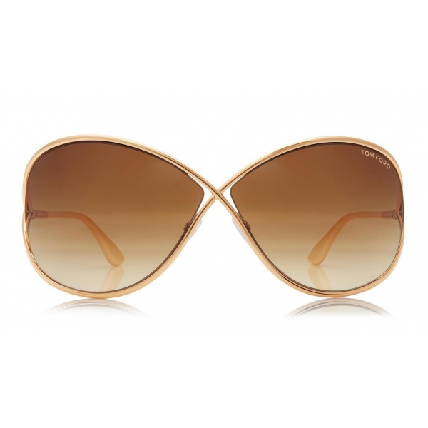 Tom Ford - Miranda Sunglasses - Occhiali da Sole Quadrati Oversize in Acetato - FT0130 - Marrone - Tom Ford Eyewear