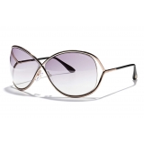 Tom Ford - Miranda Sunglrsize in Aasses - Occhiali da Sole Quadrati Ovecetato - FT0130 - Oro - Tom Ford Eyewear