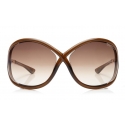 Tom Ford - Whitney Sunglasses - Oversized Round Acetate Sunglasses - FT0009 - Brown - Tom Ford Eyewear