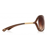 Tom Ford - Whitney Sunglasses - Occhiali da Sole Rotondi Oversize in Acetato - FT0009 - Marrone - Tom Ford Eyewear