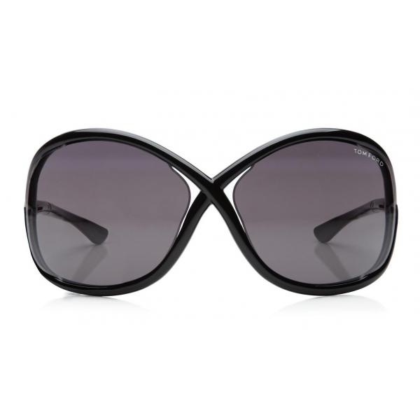 Tom Ford - Whitney Sunglasses - Occhiali da Sole Rn Acetato - FT0009 - Nero - Tom Ford Eyotondi Oversize iewear