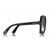 Tom Ford - Katerine Sunglasses - Occhiali da Sole Quadrati Oversize in Acetato - FT0617 - Nero - Tom Ford Eyewear