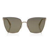 Tom Ford - Helena Sunglasses - Occhiali da Sole Quadrati in Acetato - FT0653 - Nero - Tom Ford Eyewear