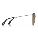 Tom Ford - Helena Sunglasses - Occhiali da Sole Quadrati in Acetato - FT0653 - Nero - Tom Ford Eyewear