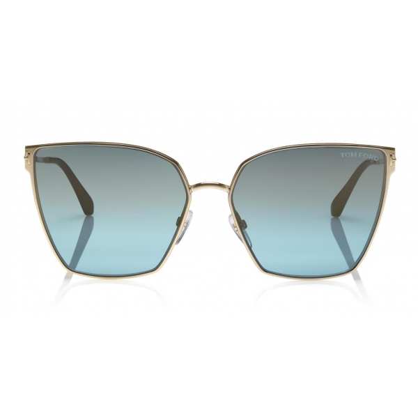 Tom Ford - Helena Sunglasses - Square Acetate Sunglasses - FT0653 - Light Blue - Tom Ford Eyewear