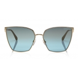 Tom Ford - Helena Sunglasses - Occhiali da Sole Quadrati in Acetato - FT0653 - Azzurro - Tom Ford Eyewear