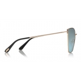 Tom Ford - Helena Sunglasses - Occhiali da Sole Quadrati in Acetato - FT0653 - Azzurro - Tom Ford Eyewear