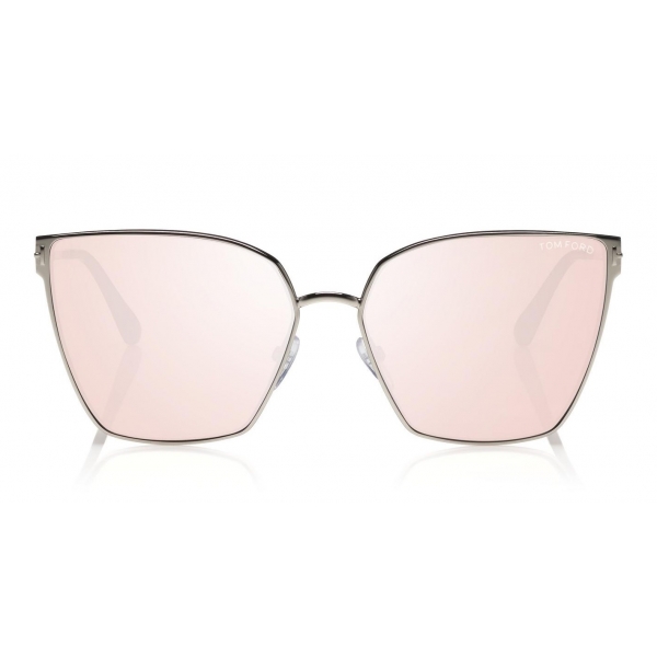 Tom Ford - Helena Sunglasses - Occhiali da Sole Quadrati in Acetato - FT0653 - Rosa - Tom Ford Eyewear