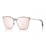 Tom Ford - Helena Sunglasses - Occhiali da Sole Quadrati in Acetato - FT0653 - Rosa - Tom Ford Eyewear