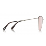 Tom Ford - Helena Sunglasses - Occhiali da Sole Quadrati in Acetato - FT0653 - Rosa - Tom Ford Eyewear