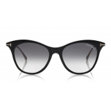 Tom Ford - Micaela Sunglasses - Occhiali da Sole Cat Eye in Acetato - FT0662 - Nero - Tom Ford Eyewear