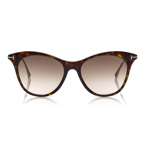 Tom Ford - Micaela Sunglasses - Occhiali da Sole Cat Eye in Acetato - FT0662 - Havana - Tom Ford Eyewear
