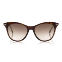 Tom Ford - Micaela Sunglasses - Cat Eye Acetate Sunglasses - FT0662 - Havana - Tom Ford Eyewear