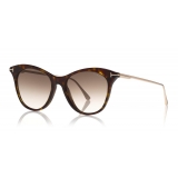 Tom Ford - Micaela Sunglasses - Cat Eye Acetate Sunglasses - FT0662 - Havana - Tom Ford Eyewear