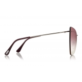 Tom Ford - Presley Sunglasses - Occhiali da Sole a Farfalla in Acetato - FT0716 - Rosa - Tom Ford Eyewear