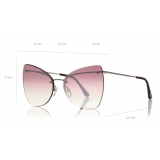 Tom Ford - Presley Sunglasses - Occhiali da Sole a Farfalla in Acetato - FT0716 - Rosa - Tom Ford Eyewear