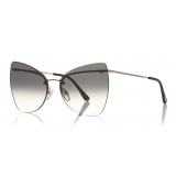 Tom Ford - Presley Sunglasses - Occhiali da Sole a Farfalla in Acetato - FT0716 - Nero - Tom Ford Eyewear