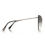 Tom Ford - Presley Sunglasses - Occhiali da Sole a Farfalla in Acetato - FT0716 - Nero - Tom Ford Eyewear
