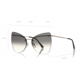 Tom Ford - Presley Sunglasses - Occhiali da Sole a Farfalla in Acetato - FT0716 - Nero - Tom Ford Eyewear
