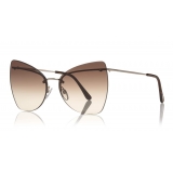 Tom Ford - Presley Sunglasses - Occhiali da Sole a Farfalla in Acetato - FT0716 - Oro - Tom Ford Eyewear