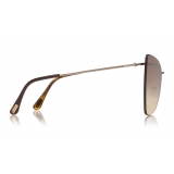 Tom Ford - Presley Sunglasses - Occhiali da Sole a Farfalla in Acetato - FT0716 - Oro - Tom Ford Eyewear