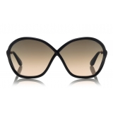 Tom Ford - Bella Sunglasses - Occhiali da Sole Rotondi Oversize in Acetato - FT0529 - Nero - Tom Ford Eyewear