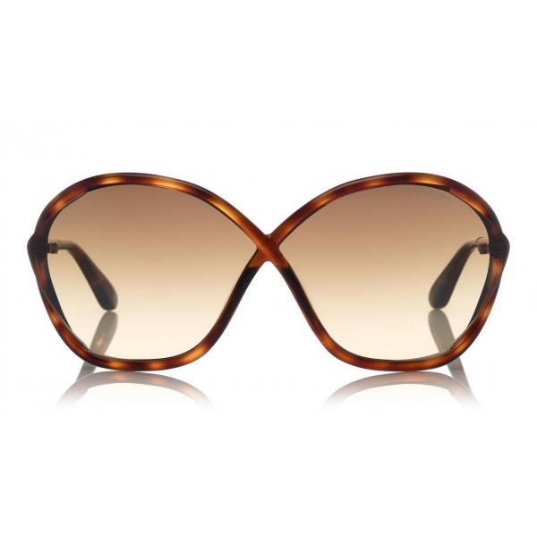 Tom Ford - Bella Sunglasses - Occhindi Oversize in Acetato - FT0529 - Havana - Tom Fali da Sole Rotoord Eyewear