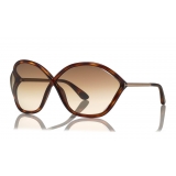 Tom Ford - Bella Sunglasses - Oversized Round Acetate Sunglasses - FT0529 - Havana - Tom Ford Eyewear