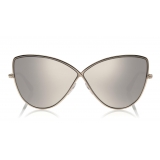 Tom Ford - Elise Sunglasses - Butterfly Acetate Sunglasses - FT0569 - Silver - Tom Ford Eyewear