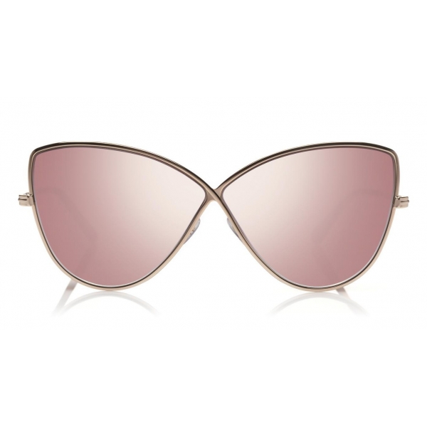 Tom Ford - Elise Sunglasses - Butterfly Acetate Sunglasses - FT0569 - Pink Gold - Tom Ford Eyewear
