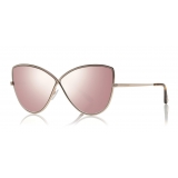 Tom Ford - Elise Sunglasses - Butterfly Acetate Sunglasses - FT0569 - Pink Gold - Tom Ford Eyewear