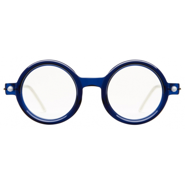 Kuboraum - Mask P1 - Royal Blue + Pearl - P1 BP - Optical Glasses - Kuboraum Eyewear