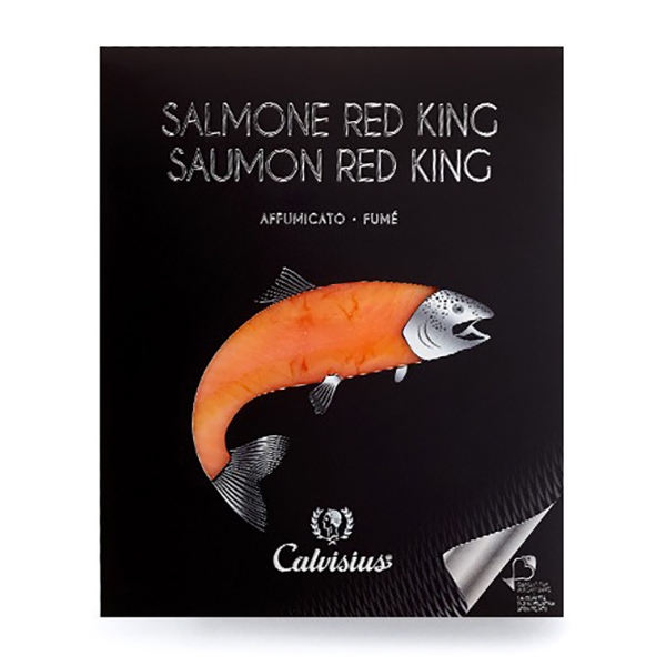 Calvisius - Red King Salmon Sliced - Selected Salmon Fillet - Smoked and Specialties - 6 x 90 g